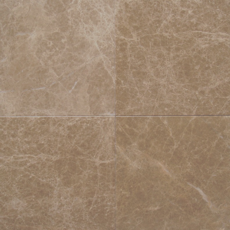 Size: 12 x 12,
Color: Emperador Light,
Finish: Polished