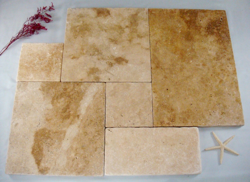 Size: French Pattern,
Color: Mediterranean Walnut,
Finish: Tumbled